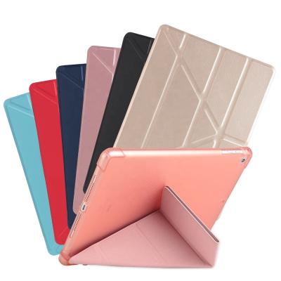 China Sleep Wake New Arrival Y Folding With Pen Slot PU Leather Smart Cover For iPad 10.2 And 10.5 Universal Leather Case for sale