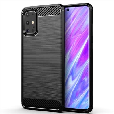 China Carbon Fiber Designing New Pattern Stylish Soft TPU Fashion Premium Brushed Cell Phone Back Cover Shockproof Anti-Slip Case For Samsung Galaxy S20 Plus for sale