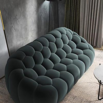 China Other living room luxury bedroom luxury art designer double bubble sofa fabric ins style small simple light creative type home retro for sale