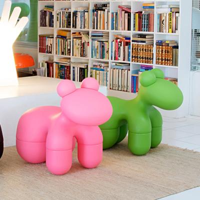 China Lovely personality modern Nordic animal stool household living room household chair cartoon children's toy lambswool pony net red stool for sale