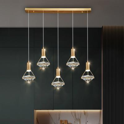 China Simplicity K9 Chandelier Home Chandelier Home Gold Crystal Bedside Lamp Indoor Lamp Offset All Copper Modern Modern Chandelier for sale