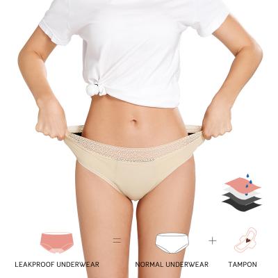 China Lynmiss Antibacterial OEM Wholesale 4 Layer Leak Proof Underwear Women Underwear Lingerie Period Panties for sale