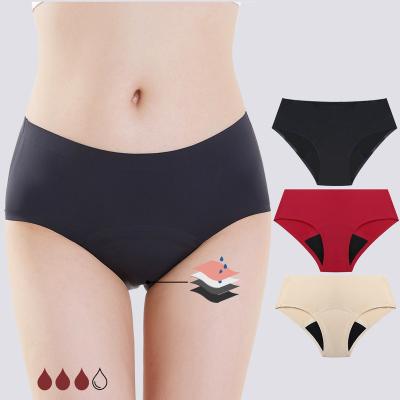 China Wholesale Lynmiss Antibacterial Teen Girl 4 Layer Leak Proof Women Underwear Reusable Period Panties for sale