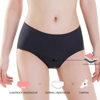 China Antibacterial Unique Soft Absorbent Menstrual Period Safety Underwear Ladies Flushable Design Panties Sanitary Underwear for sale