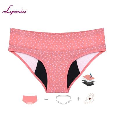 China 2021 LYNMISS Teens Incontinence Panties Antibacterial Cute Viable Hot Sale Amazon Organic Menstrual Menstrual Panties For Period for sale