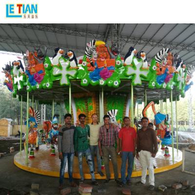 China Outdoor Amusement Park Theme Park Factory Price Playground Equipment Kids Theme Park Cardboard Carousel Horse Rides for sale