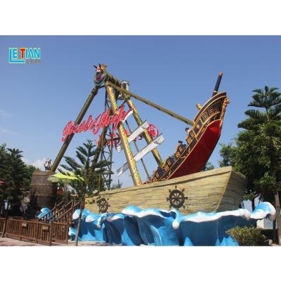 China Amusement Park Adventure Park Equipment Fiberglass Swing Boat Amusement Park Pirate Ship Exciting Rides with 32 Seats for sale