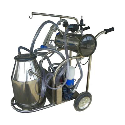 China Farms Mobile sheep milking machine vacuum double bucket milkers for small farms and families BAIMVO BAIMUWANG for sale