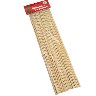 China Easily Cleaned 25cm Bamboo Wooden 100pcs BBQ Spits Grill Supply Camping H930 Disposable Food Bamboo Meat Tool BBQ Party Long Sticks for sale