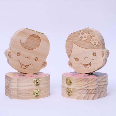 China Viable children's teeth storage collection box English/Spain/Russian commemorative tooth umbilical cord storage box H469 for sale