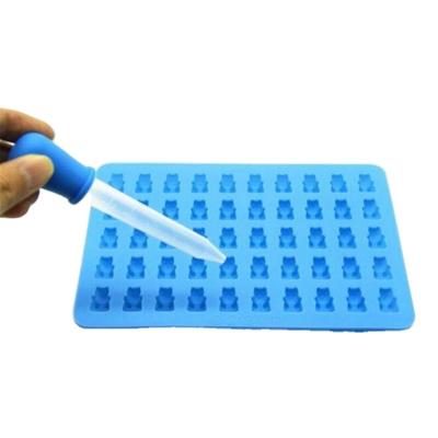 China 50 Holes Creative Viable Silicone Ice Cube Mold Tray Ice Cream Tools Maker DIY Silicone Chocolate Mold H564 Cartoon Bear for sale