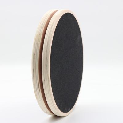 China Wooden Circular Double Layer Waist Twisting Balance Board Fitness Home Exercise Equipment Sports Plate for sale