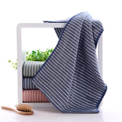 China Child Safe Soft Comfortable Microfiber Hair Towel Cute Stripe Set Turkish Sea Beach Printing Sports Dry Hair Towels For Salon for sale