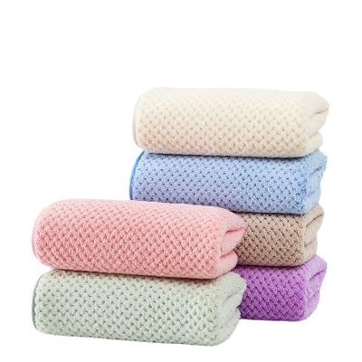 China Wholesale Kid Safe Microfiber Facial Towels Edgeless Solid Color Customized Embroidery Luxury Towels for sale