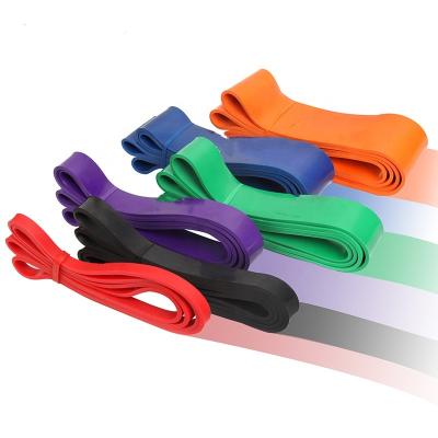 China Durable Double Color New Logo Yoga Gym Exercise Pull Custom Made Help Long Resistance Bands for sale