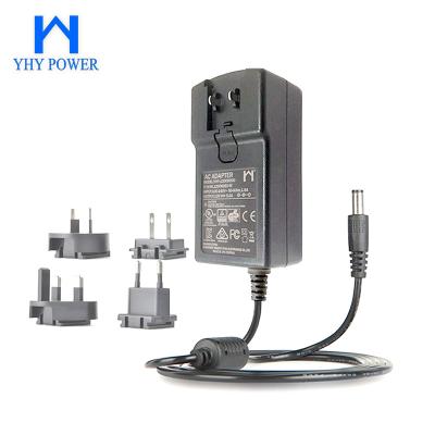 China Eu 100 220v 240v 50 60hz interchangeable energy saving UK ps us au plug replacement power supply ac adapter 24v 1.6a 1.8a 2a 2.3a 2.5a for sale