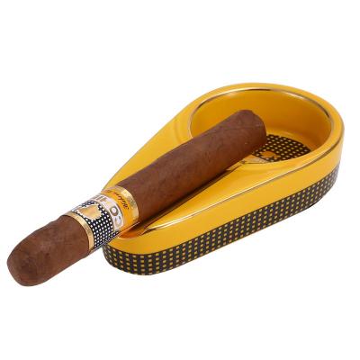 China Good Quality Portable Simplicity Retro Cigar Ashtray Riental Art Ceramic Cigar Ashtray for sale