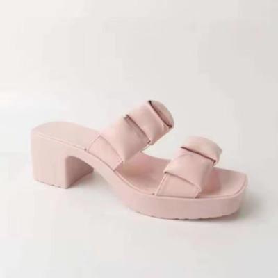 China New Designer Lightweight Cheap Colorful Women Slippers Double Strap Summer Shoes Sandals for sale