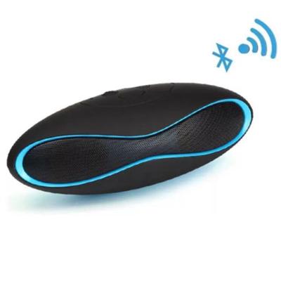 China Mini Rugby Blue Mini Tooth Speaker Loudspeaker With Led Lightweight Outdoor Portable BT Speaker With TF Card for sale