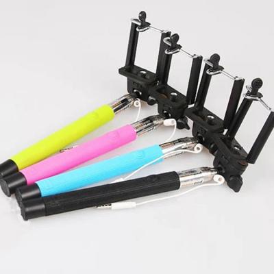 China Wholesale Mini Portable Monopod Hot Sale Promotional Folding Phone Pocket Selfie Cheap Cable Stick for sale