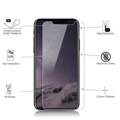 China Anti-fingerprint Screen Protector Manufacturer For iPhone Xs Xr Xs X 0.33 9H 2.5D Max Flexible Tempered Glass Screen Protector for sale