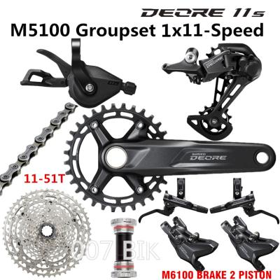 China 1x11-Speed ​​51T M5100 MT510 Crankset 30T 32T 34T 170/175MM ALLOY SHIMANO DEORE M5100 Groupset MTB Bicycle M5100 Rear Derailleur for sale