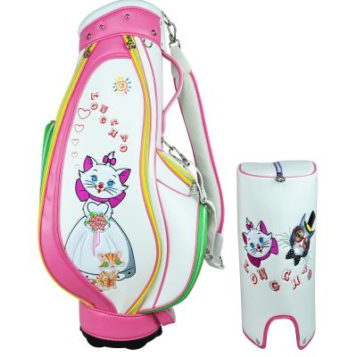 China Durable New Design For Women Golf Unique PU Leather Golf Bag for sale