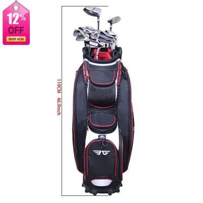 China Golf club professional manufacturer disc golf bag antique leather PU leather golf bag for lady for sale