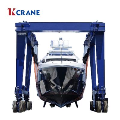 China Gantry Crane Factory Sale Hydraulic Boat Hoist Electric Mobile Boat Hoist Crane For Sale for sale