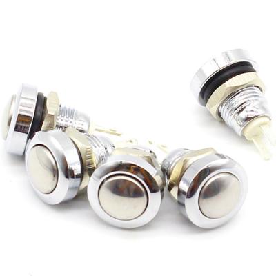 China 8mm Metal Momentary Switch 1NO 2 Pin Mini Push Button Switch 0.5A/250VAC for sale