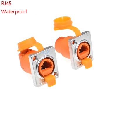 China Waterproof IP65 RJ45 PCB Socket Panel Mount Bracket Holder RJ45 Female To Network Ethernet Female 8PIN 8P8C Connector for sale