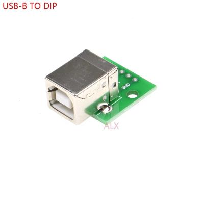 China PCB USB-B USB-B tpye 2.0 printing FEMALE SOCKET to DIP 4P 4 PIN CONNECTOR Adapter TO DIP 2.54MM Soldered PCB Converter Display Board for sale