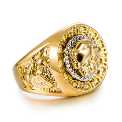 China Weiya Gold Style Men's Safe Wish Atmosphere Ring Fashion Brand Personality Punk Ring for sale