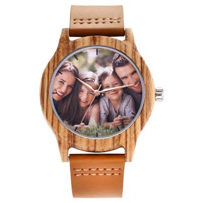 China Bamboo Day/Date Gift Table Men And Wooden Personal Customized Gift Photo Surface Processing Watch for sale