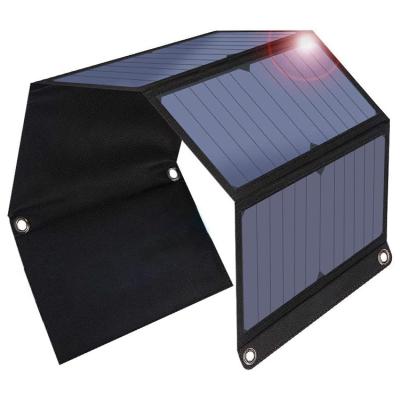 China Portable Camping 28W 13.6V Solar Panel Outdoor Monocrystalline Solar Panel Small Waterproof Solar Charger for sale