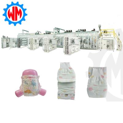 China High Speed Full Servo Baby Diaper Production Line 25m*6m*3m With CE for sale