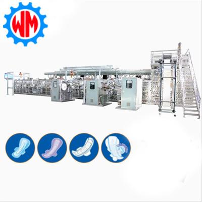 China Full Servo Baby Diaper Production Line Intelligent PLC Control Womeng New Model for sale