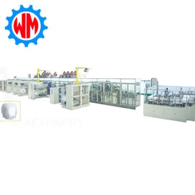 China Full Servo Big Ring Waist Baby Diaper Manufacturing Machine High Speed 800pcss/Min for sale