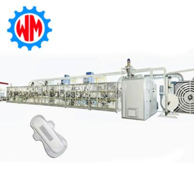 China Automatic Sanitary Napkin Production Line With Tension System And Import Bearings For Smooth Operation for sale