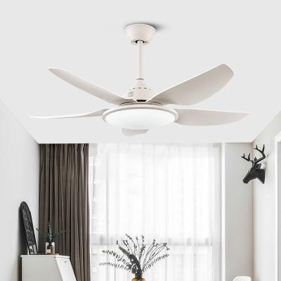 China Modern Wooden Blade Retractable Ceiling Fans With Lights Led Invisible Remote Control New Wooden Blades 42inch Modern Decorative Lighting for sale