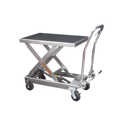 China 2020 Newest Design Good Quality Storage Hydraulic Lift Table Trolley for sale