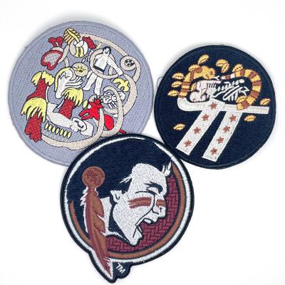 China Custom Embroidery Logo Handmade Factory OEM Polyester Patches Patches For Clothing Bag Hat Shoes for sale