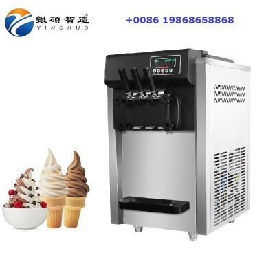 China Outdoor Three Flavor Soft Serve Ice Cream Machine Soft Serve Ice Cream Making Machine Ice Cream Maker for sale