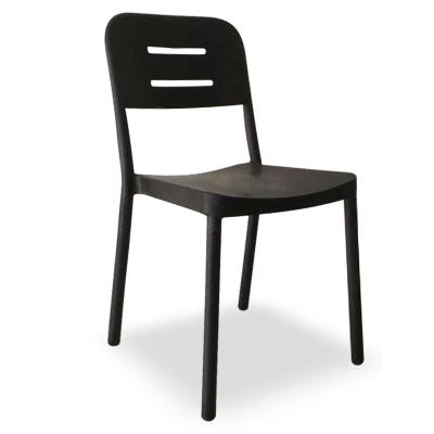 China Cooling White Plastic Stacking Modern Design Dining Chairs for sale