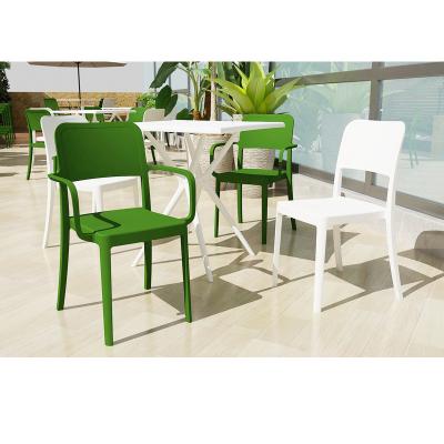 China Cooling Luxury Outdoor Chairs Seating With Armrest Modern Restaurant Cafe Furniture Chair Sets for sale