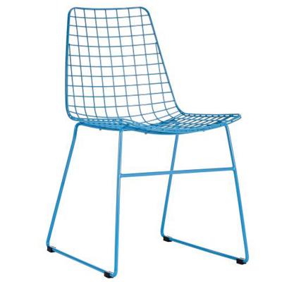 China Metal Wire Side Accent Design Modern Industrial Style Mesh Steel Bar Stool Counter Dining Chairs for sale