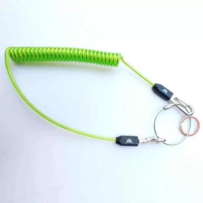 China 5.0mm Schnur-transparentes grünes Spulen-Werkzeug Lanyard For Split Ring zu verkaufen