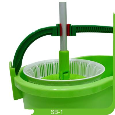 China Sustainable Dry Round Spin Mop With Large Plastic Water Household Bucket for sale