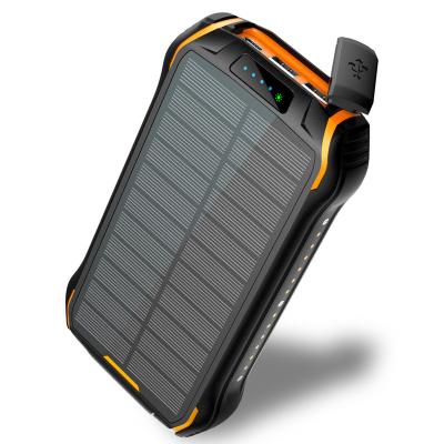 China Waterproof Outdoor Mobile Phone Solar Power Bank 2022 Moving Charger 26800mAh Solar Power Banks for sale