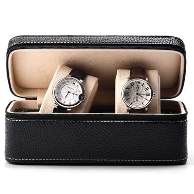 China Viable New Style Custom Box Watch Box Luxury Velvet Leather Watch Box Case For Gift Package for sale